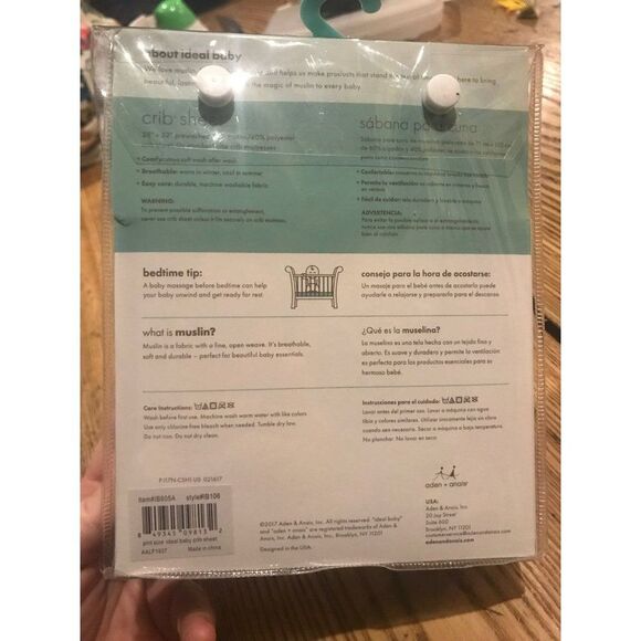 Aden + Anais Crib baby crib toddler Sheet muslin gray stars - Picture 4 of 7